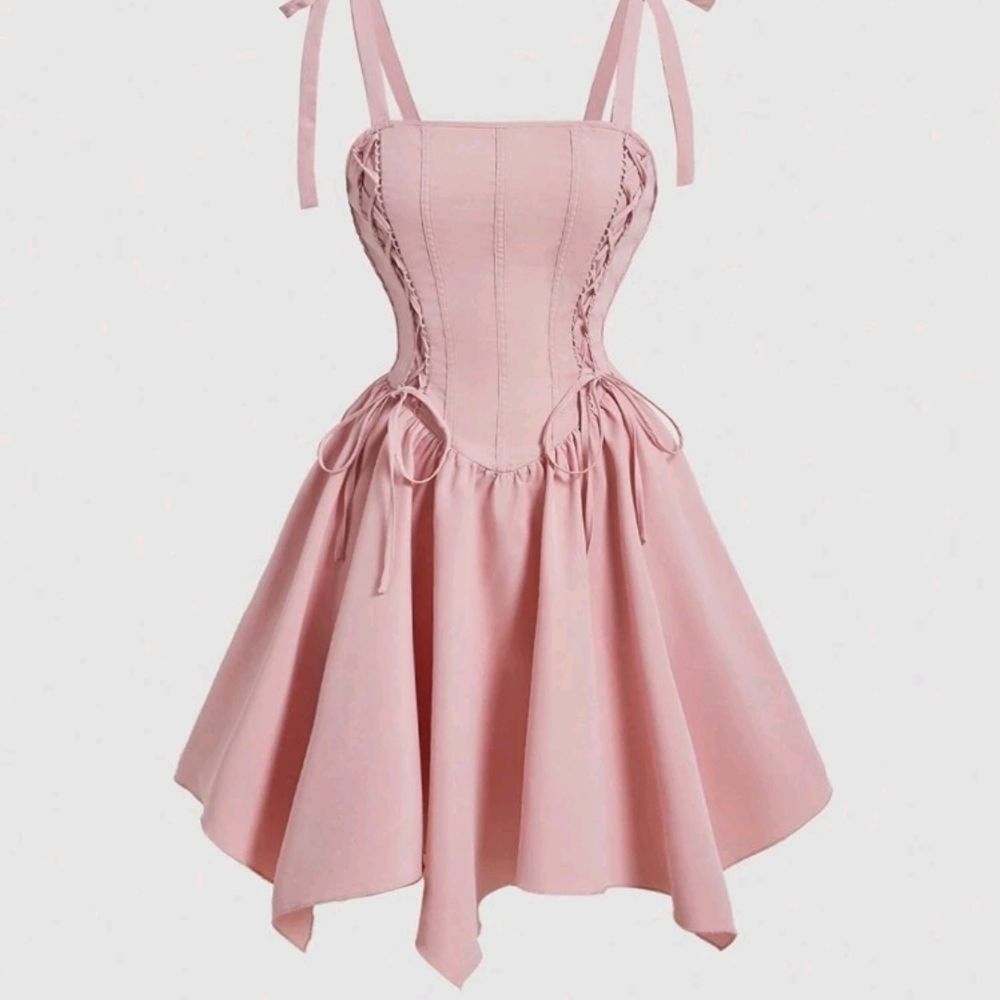 Elegant Pink Corset Dress